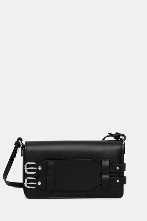 MM6 Maison Margiela geantă de piele culoarea negru, SB6WG0018