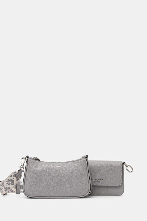 Чанта Kate Spade в сиво KK759