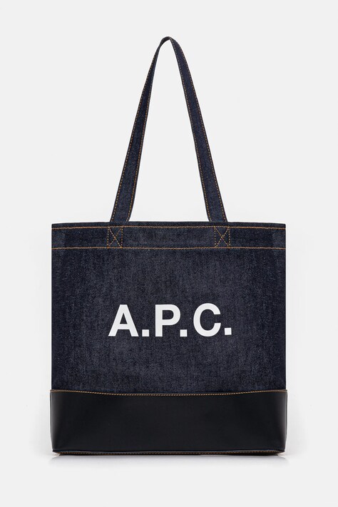 Kabelka A.P.C. Tote Axel E W tmavomodrá farba, CODDP.M61917