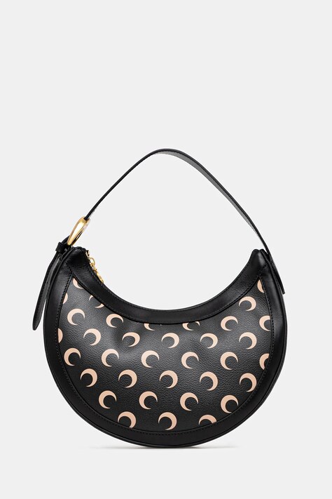 Кожаная сумочка Marine Serre Moon Canvas Eclips цвет чёрный WBA020A.RWOV0030