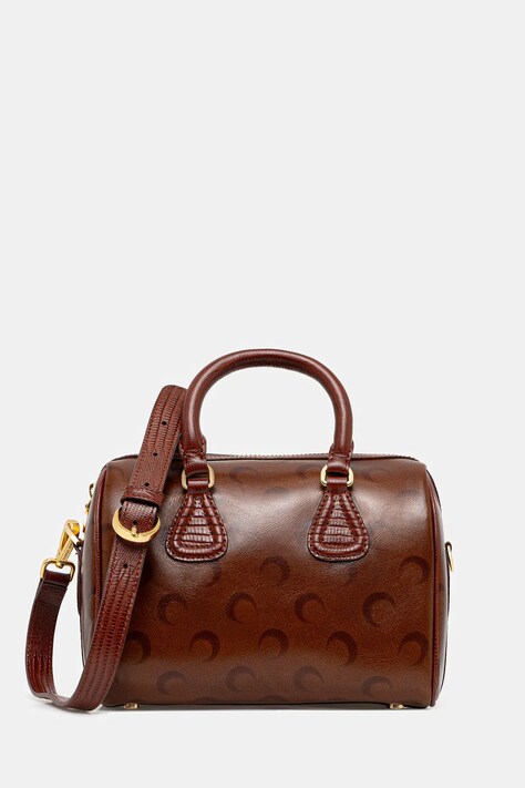 Marine Serre leather handbag Moon Airbrushed Leather Strike brown color WBA019A.CLEA0053