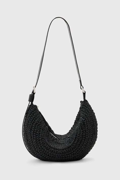 AllSaints poseta HALF MOON culoarea negru, W118XC