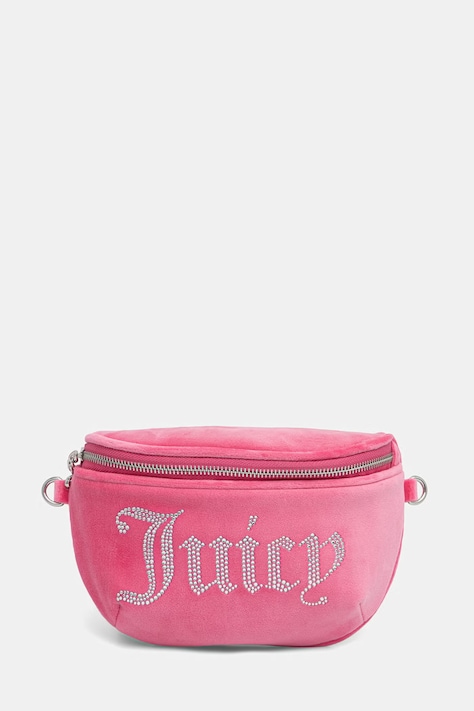 Juicy Couture torebka crossbody damska welurowa KIMBERLY różowa BEJQL8768WPO