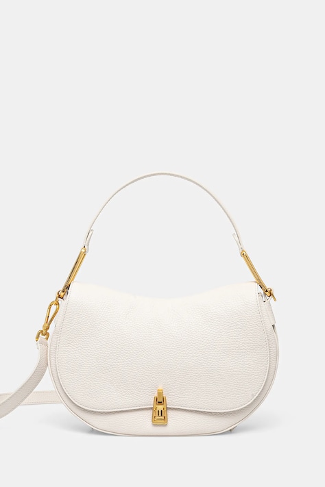 Kožená kabelka Coccinelle COCCINELLEMAGIE SOFT bílá barva, PQR 18 03 01