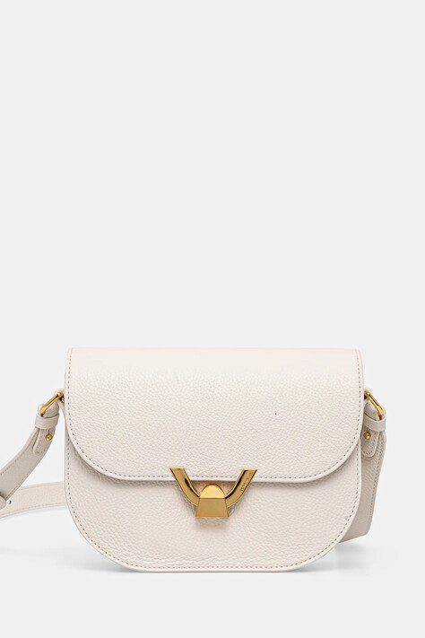 Kožená kabelka Coccinelle COCCINELLEDEW bílá barva, QTF 15 03 01