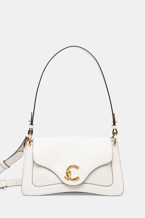 Kožená kabelka Coccinelle bílá barva, SSK 12 01 01