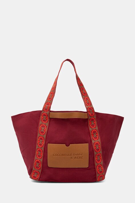 Coccinelle geantă de bumbac C-BOUNCE CANVAS culoarea rosu, SXG 11 01 01
