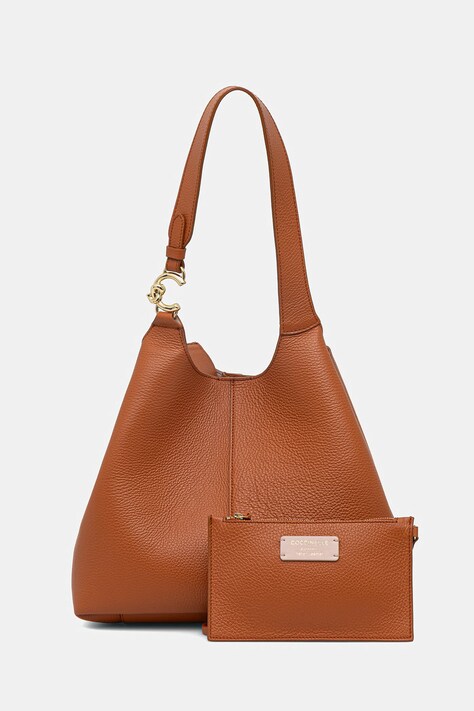 Coccinelle torebka skórzana COCCINELLE C-EASY kolor pomarańczowy SHA 11 02 01