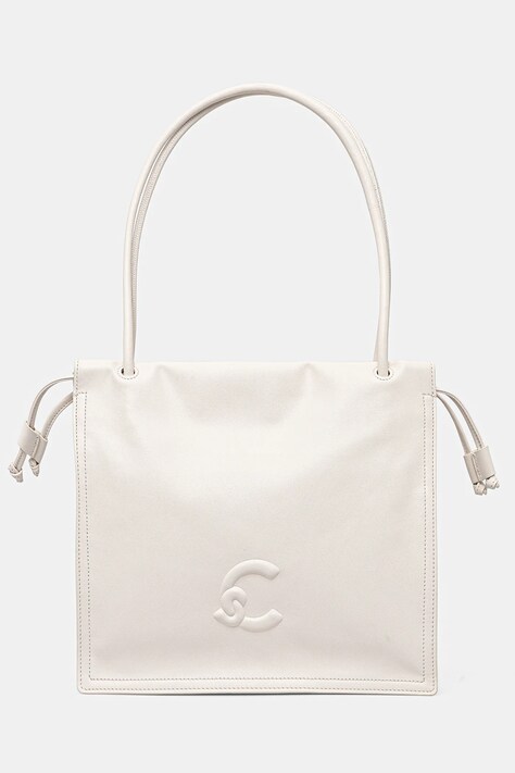 Kožená kabelka Coccinelle COCCINELLEDULSE béžová barva, SS5 11 02 01