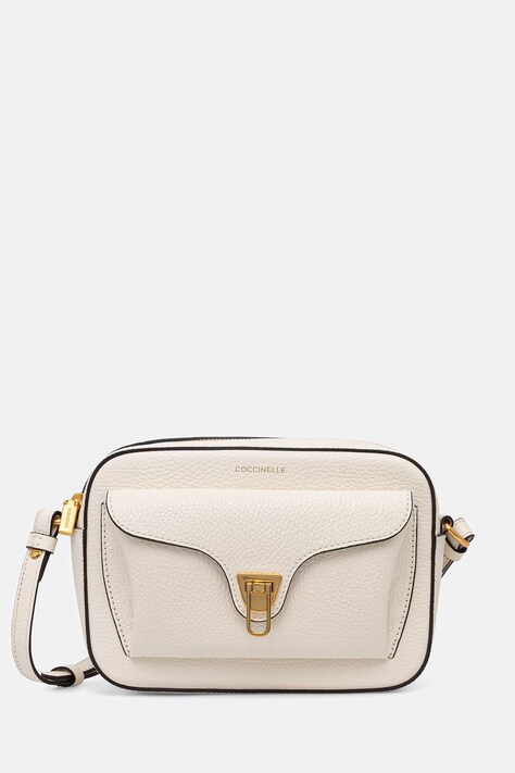 Coccinelle crossbody torba ženska kožna COCCINELLE BEAT SOFT bež MF6 15 02 01