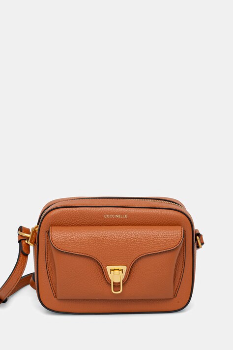 Coccinelle geantă crossbody pentru femei, din piele COCCINELLE BEAT SOFT portocalie MF6 15 02 01