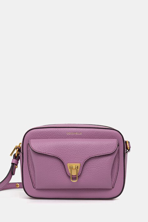Coccinelle crossbody torba ženska kožna COCCINELLE BEAT SOFT ljubičasta MF6 15 02 01
