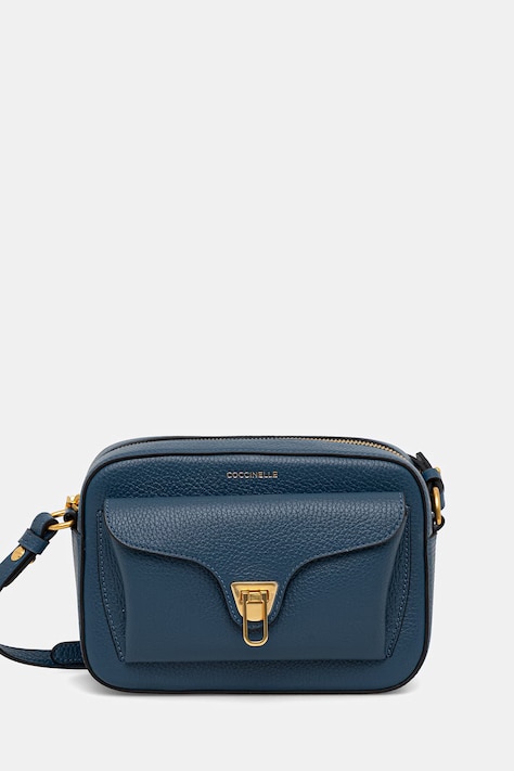 Coccinelle crossbody torba za žene kožna COCCINELLE BEAT SOFT plava MF6 15 02 01