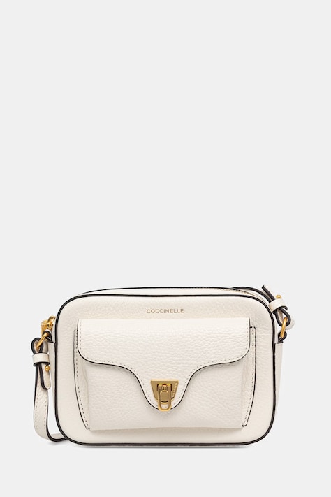 Coccinelle crossbody torba ženska kožna COCCINELLE BEAT SOFT bež MF6 55 04 01
