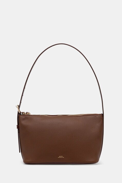 A.P.C. torebka bawełniana Sac Vera Shoulder kolor brązowy PXCBL.F61974