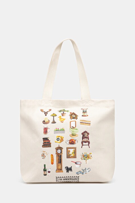 JW Anderson torebka Canvas Tote kolor beżowy HB0498.FA0439