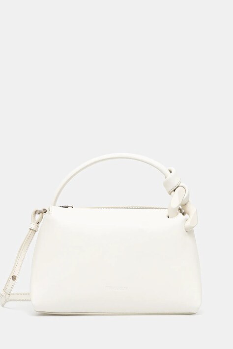 Кожена чанта JW Anderson The Jwa Small Corner в бяло HB0694.LA0351
