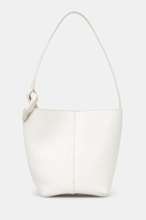 Кожена чанта JW Anderson The Jwa Corner Small в бяло HB0706.LA0351