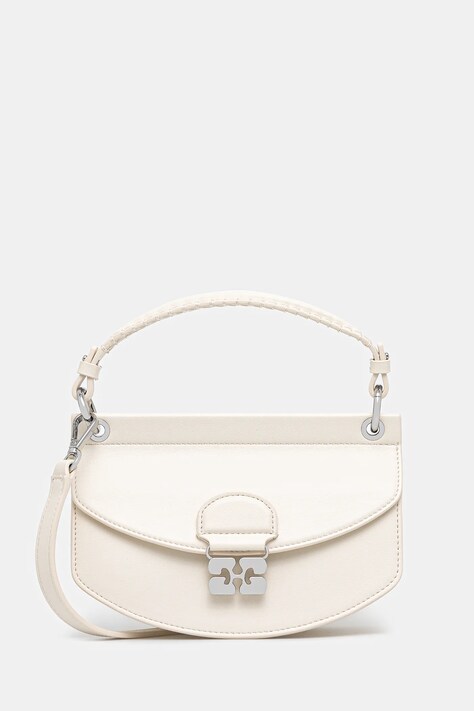 Torba GANNI Apo-G Bag Mini Top Handle boja: bež, A6521