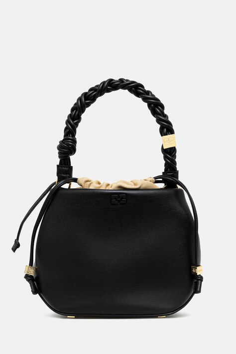 Torba GANNI Bou Bucket Bag boja: crna, A5657