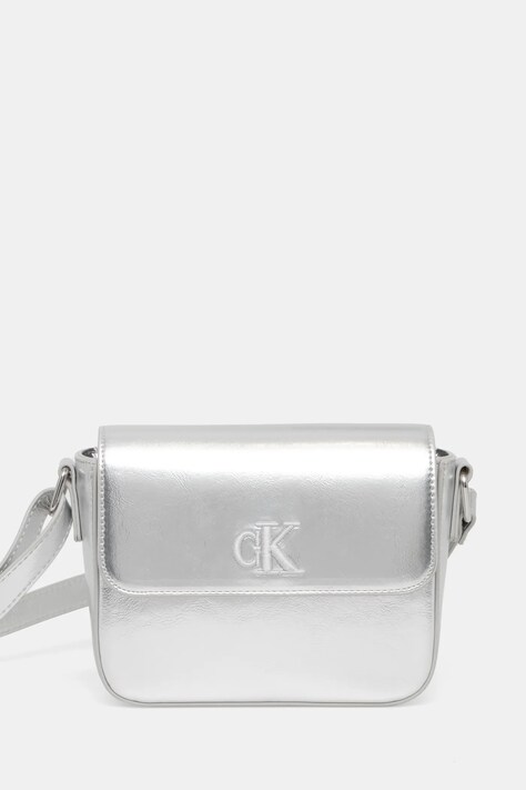 Dětská kabelka Calvin Klein Jeans stříbrná barva, IU0IU00688