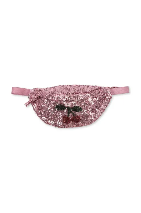 Konges Sløjd borseta copii SEQUIN BUMBAG culoarea roz, KS102391