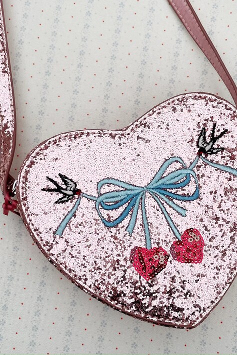 Детска чанта Konges Sløjd VALENTINES TUT SHOULDER BAG в розово KS103368