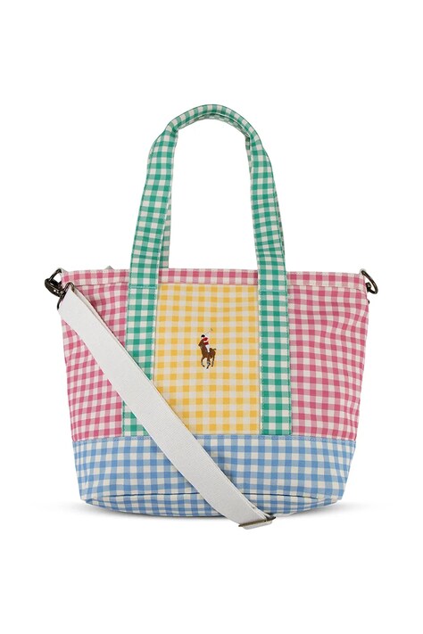 Polo Ralph Lauren geantă de mână din bumbac pentru copii culoarea roz, 4AR160