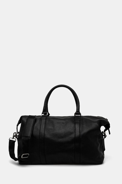 Δερμάτινη τσάντα Les Deux χρώμα: μαύρο, LDM940064