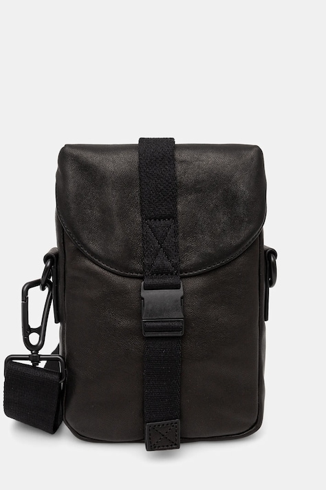 AllSaints saszetka skórzana JUAN kolor czarny M145XB