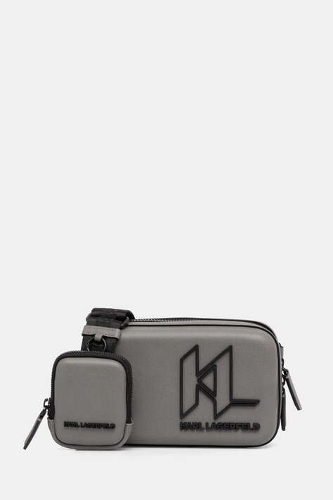 Чанта през рамо Karl Lagerfeld K/MONOGRAM в сиво A1M30114