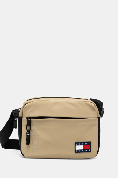 Torba Tommy Jeans boja: bež, AM0AM13271