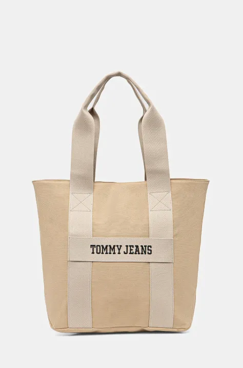 Taška Tommy Jeans béžová farba, AM0AM13278