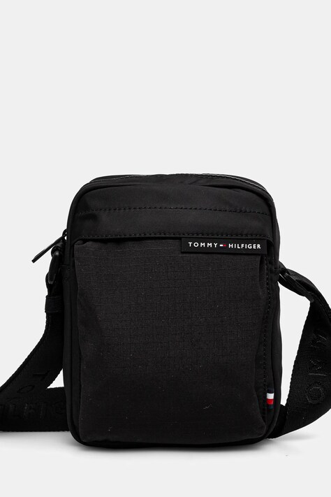 Tommy Hilfiger borsetă culoarea negru, AM0AM13297