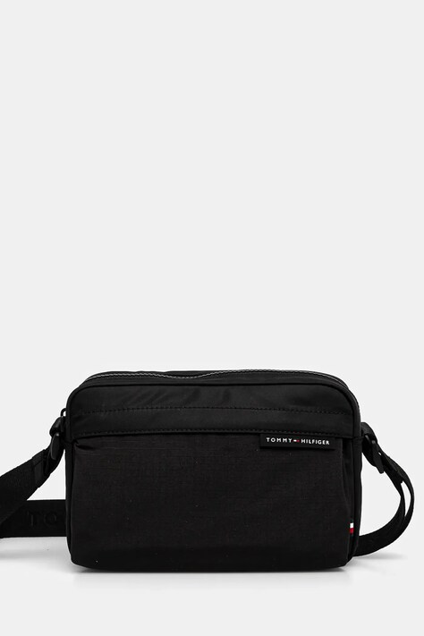 Tommy Hilfiger borsetă culoarea negru, AM0AM13298