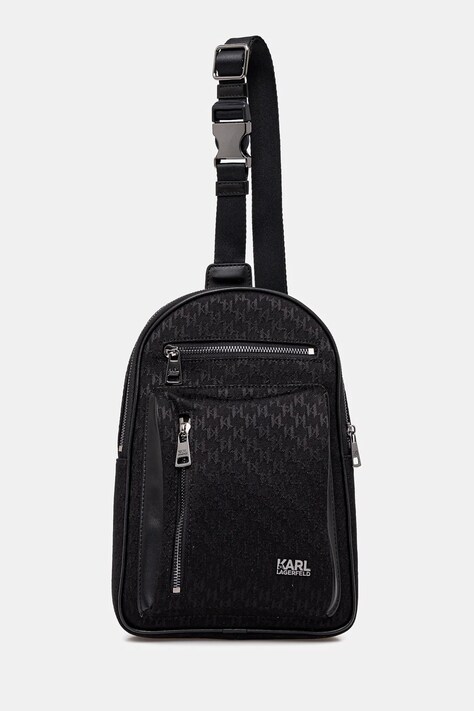 Рюкзак Karl Lagerfeld мужской цвет чёрный маленький узорный 552115.805920