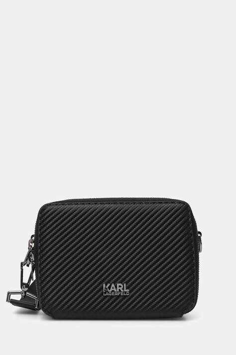 Karl Lagerfeld borsetă de piele culoarea negru, 552453.815927