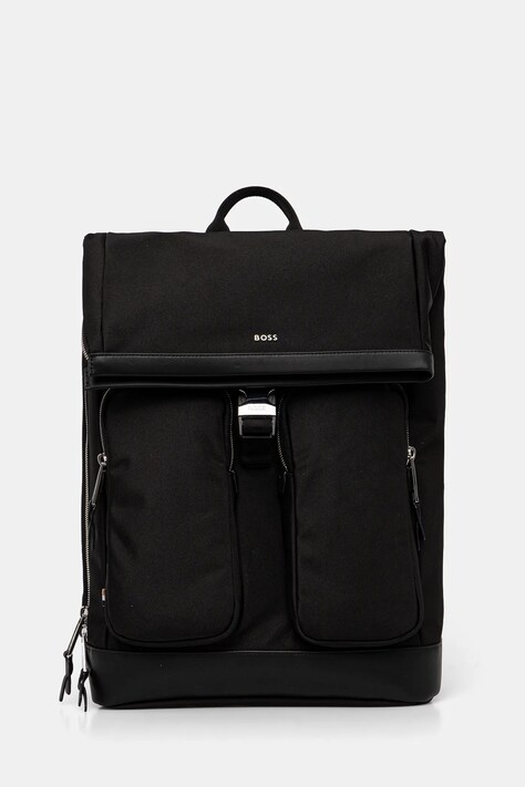 Рюкзак BOSS чоловічий колір чорний великий однотонний 50541572