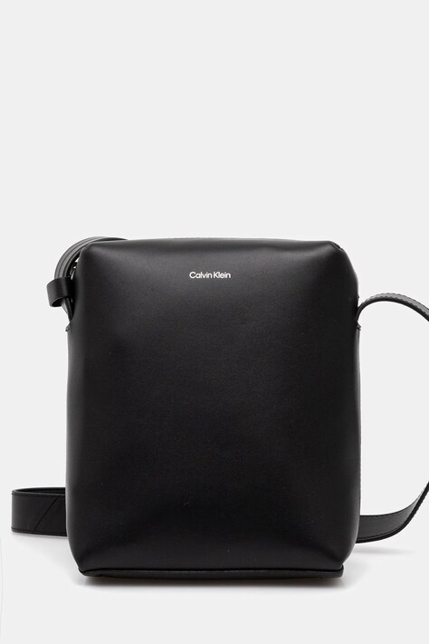 Kožená taška Calvin Klein černá barva, K50K512887