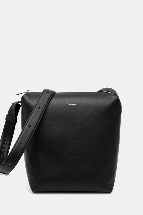 Calvin Klein borsetă de piele culoarea negru, K50K512968