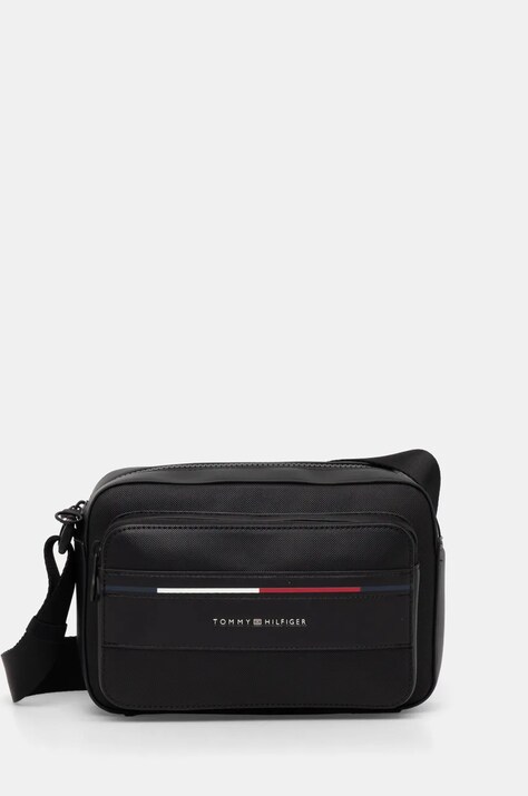 Tommy Hilfiger borsetă culoarea negru, AM0AM13199