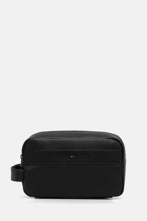 Tommy Hilfiger portfard culoarea negru, AM0AM13249