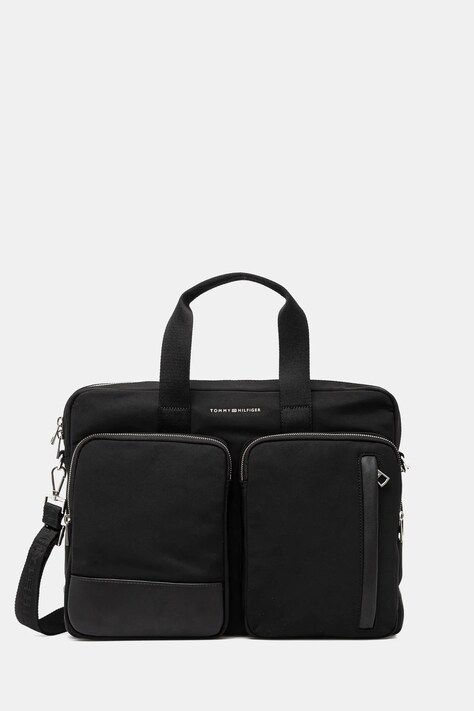 Taška na notebook Tommy Hilfiger černá barva, AM0AM13191