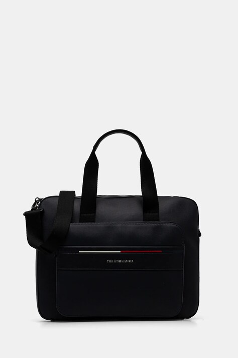 Taška na notebook Tommy Hilfiger tmavomodrá barva, AM0AM13198