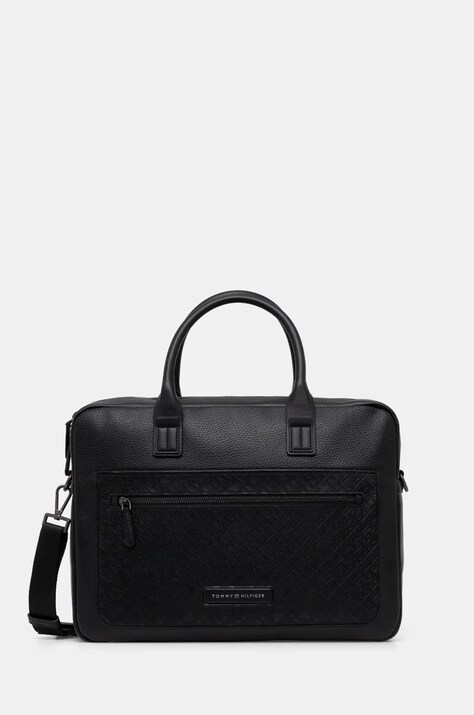Taška na notebook Tommy Hilfiger černá barva, AM0AM13209