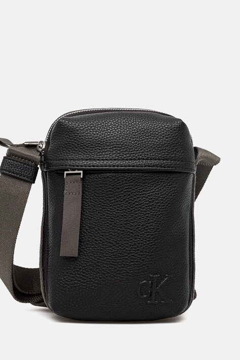 Calvin Klein Jeans borseta barbati, culoarea negru, LV04G3080G