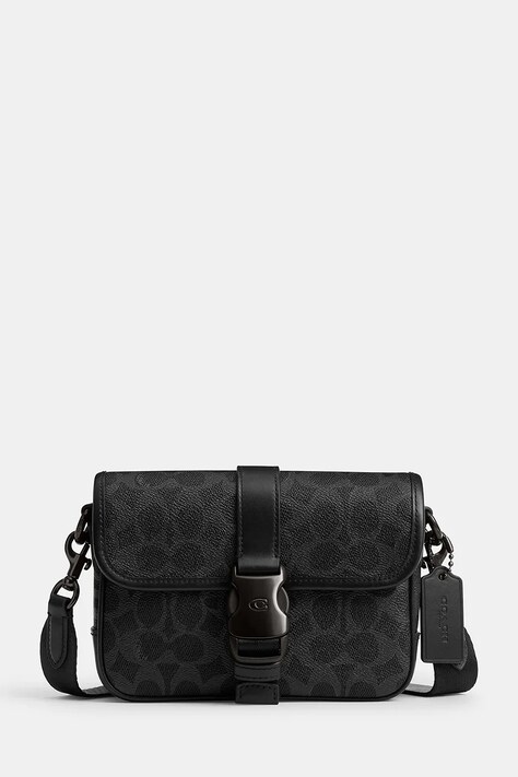 Coach saszetka skórzana kolor czarny CY990