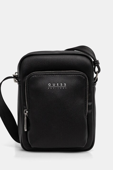 Guess borseta MILANO culoarea negru, HMMITU P5263