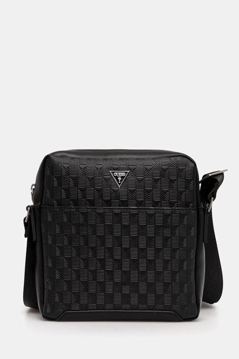 Guess borsetă TORINO bărbați, culoarea negru, HMTODE P5159