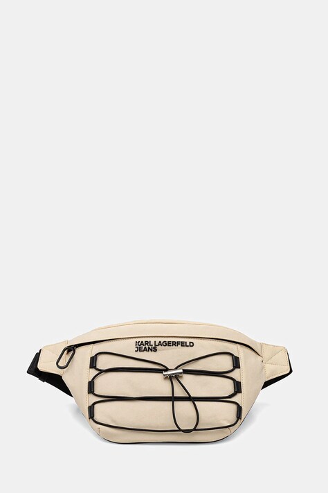 Torbica za okoli pasu Karl Lagerfeld Jeans bež barva, A2M30115